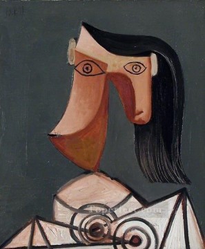 Famous Abstract Painting - Tete de femme 5 1962 Cubist